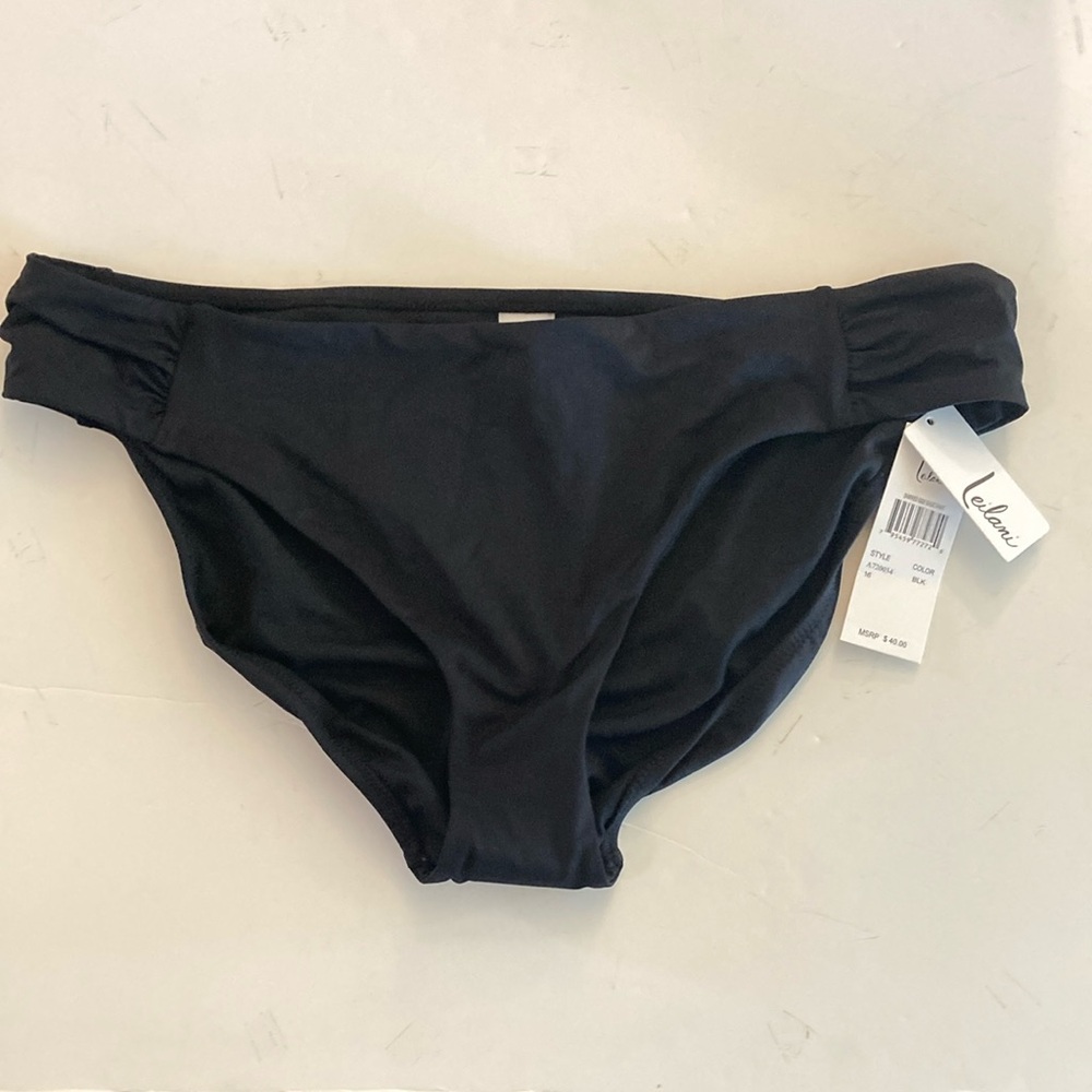 Leilani Black Bikini Bottom NEW swim bottoms size 16